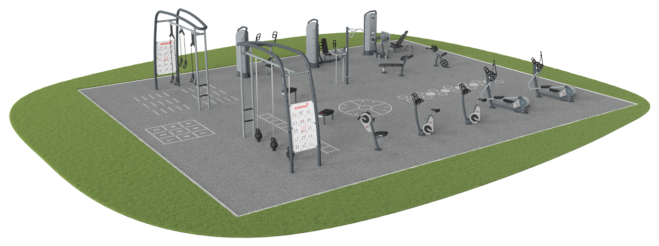 kompan träningspaket utegym mellan paket unisport