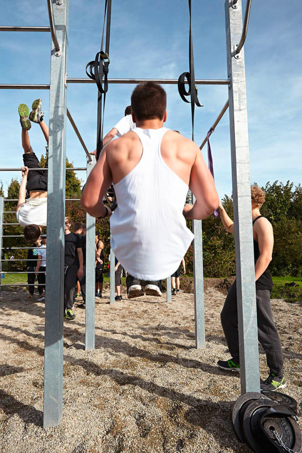 utegym i stål playparc från unisport