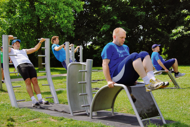 utegym i stål playparc från unisport
