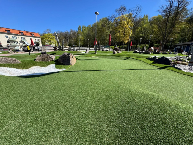 Omläggning Gullbergsbros äventyrsgolfbana saltex