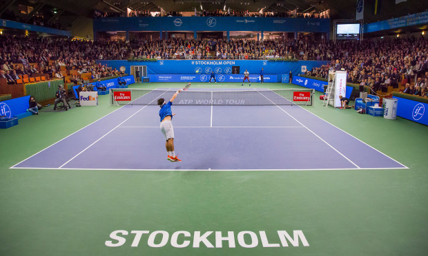 Greenset tennis surface Stockholm Open Unisport