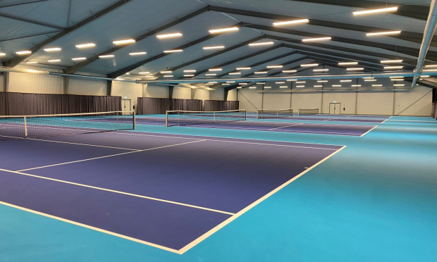 laykold hardcourt tennisunderlag götahallen Saltex