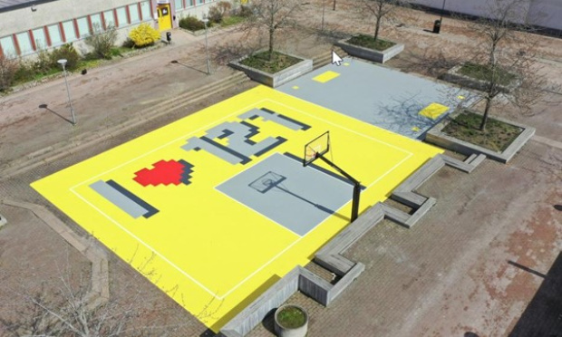 skärholmen aktivitetsyta bergo sportgolv 3x3basket saltex